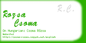 rozsa csoma business card