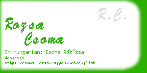 rozsa csoma business card